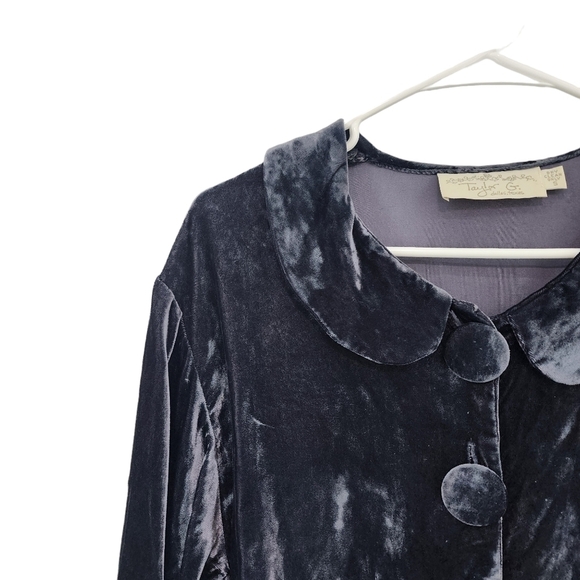 Taylor G Women's Velvet Vintage Button Jacket - S - Picture 2 of 5